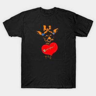 NEON GIRAFFE WITH LOVE T-Shirt